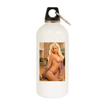 Spencer Scott White Water Bottle With Carabiner