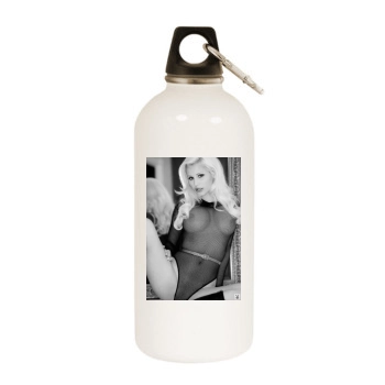 Spencer Scott White Water Bottle With Carabiner