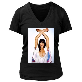 Stephanie Seymour Women's Deep V-Neck TShirt