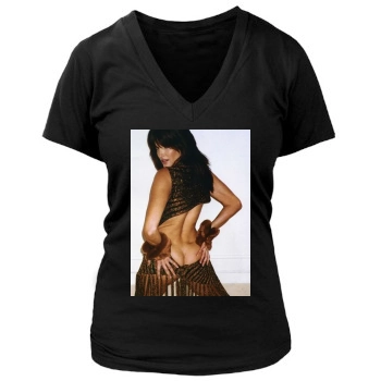 Stephanie Seymour Women's Deep V-Neck TShirt