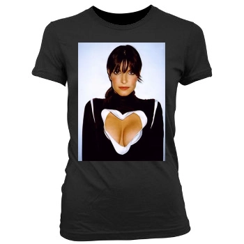 Stephanie Seymour Women's Junior Cut Crewneck T-Shirt