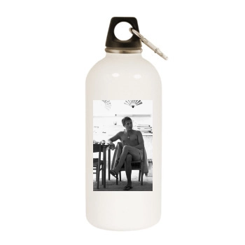 Steve Mcqueen White Water Bottle With Carabiner