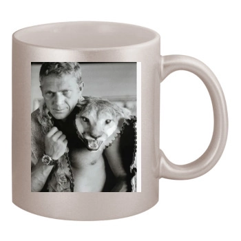 Steve Mcqueen 11oz Metallic Silver Mug