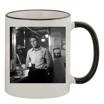 Steve Mcqueen 11oz Colored Rim & Handle Mug