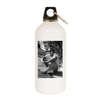 Steve Mcqueen White Water Bottle With Carabiner