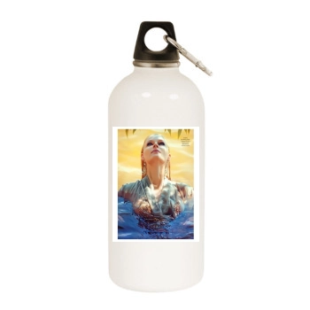 Svetlana Khodchenkova White Water Bottle With Carabiner