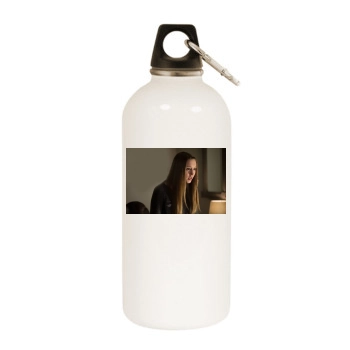 Taissa Farmiga White Water Bottle With Carabiner