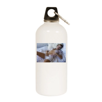 Tanya Mityushina White Water Bottle With Carabiner