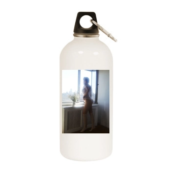 Tanya Mityushina White Water Bottle With Carabiner