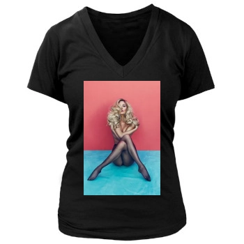 Tanya Mityushina Women's Deep V-Neck TShirt