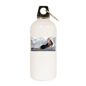 Tanya Mityushina White Water Bottle With Carabiner