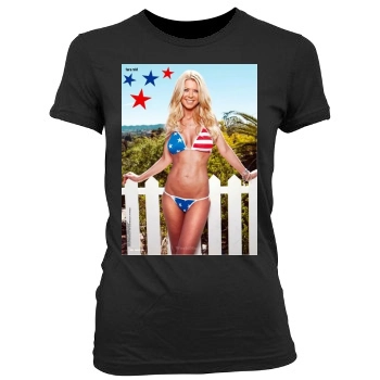 Tara Reid Women's Junior Cut Crewneck T-Shirt