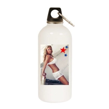 Tara Reid White Water Bottle With Carabiner