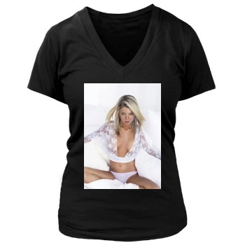 Tara Reid Women's Deep V-Neck TShirt