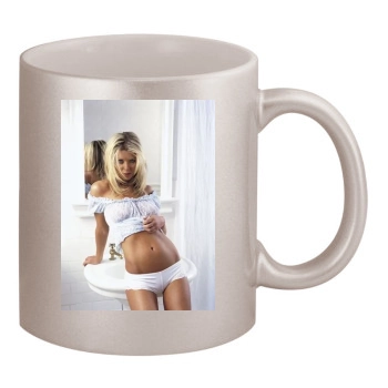 Tara Reid 11oz Metallic Silver Mug