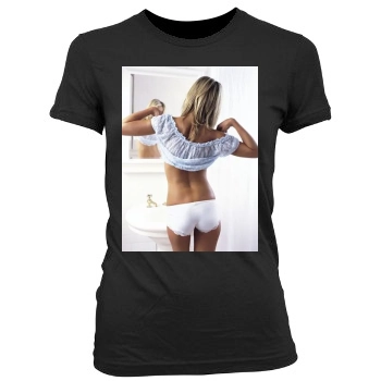 Tara Reid Women's Junior Cut Crewneck T-Shirt