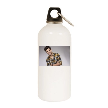 Taylor Lautner White Water Bottle With Carabiner