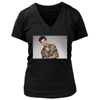 Taylor Lautner Women's Deep V-Neck TShirt