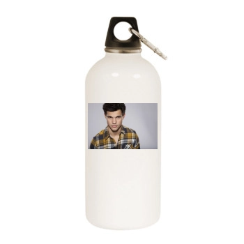 Taylor Lautner White Water Bottle With Carabiner