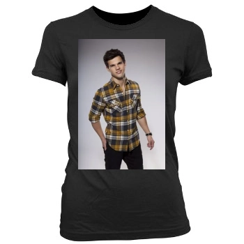 Taylor Lautner Women's Junior Cut Crewneck T-Shirt