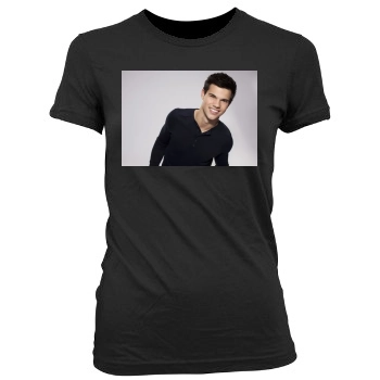 Taylor Lautner Women's Junior Cut Crewneck T-Shirt