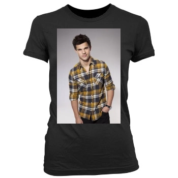 Taylor Lautner Women's Junior Cut Crewneck T-Shirt