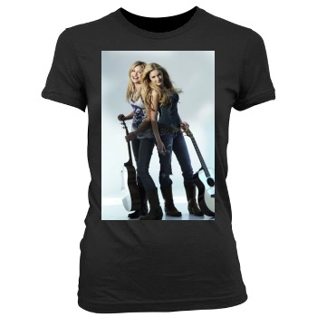 Alyson Michalka Women's Junior Cut Crewneck T-Shirt