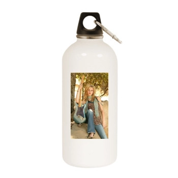 Alyson Michalka White Water Bottle With Carabiner