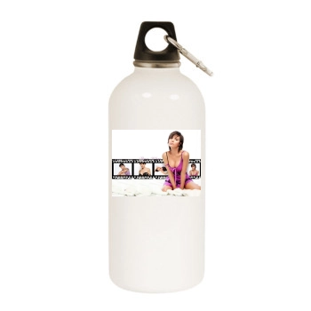 Alyssa Milano White Water Bottle With Carabiner