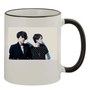 Tegan and Sara 11oz Colored Rim & Handle Mug