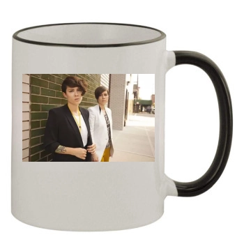 Tegan and Sara 11oz Colored Rim & Handle Mug