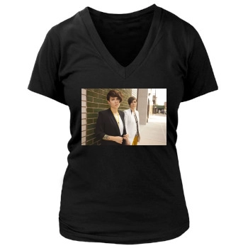 Tegan and Sara Women's Deep V-Neck TShirt