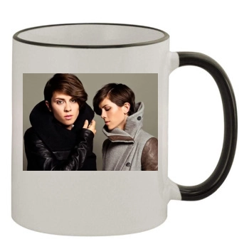 Tegan and Sara 11oz Colored Rim & Handle Mug