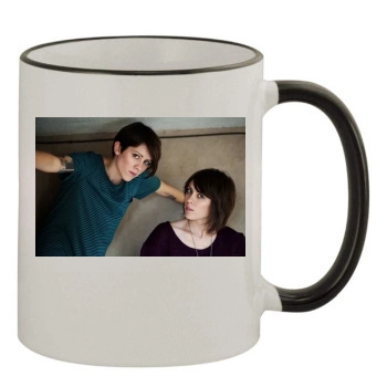 Tegan and Sara 11oz Colored Rim & Handle Mug