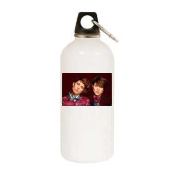 Tegan and Sara White Water Bottle With Carabiner