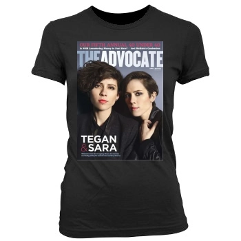 Tegan and Sara Women's Junior Cut Crewneck T-Shirt