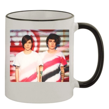 Tegan and Sara 11oz Colored Rim & Handle Mug