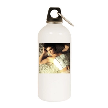 Alyssa Milano White Water Bottle With Carabiner