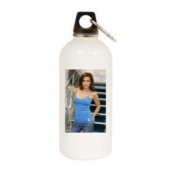 Alyssa Milano White Water Bottle With Carabiner