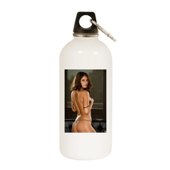 Tierra Lee White Water Bottle With Carabiner