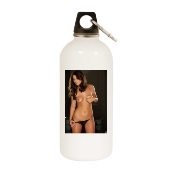 Tierra Lee White Water Bottle With Carabiner