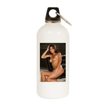 Tierra Lee White Water Bottle With Carabiner