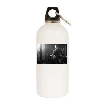 Tobey Maguire White Water Bottle With Carabiner