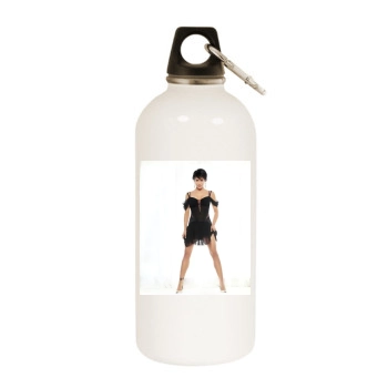 Alyssa Milano White Water Bottle With Carabiner