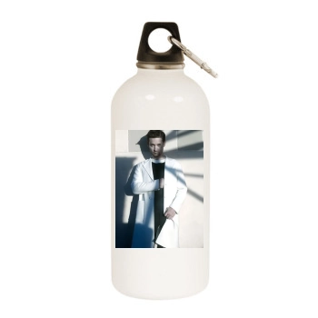 Tobey Maguire White Water Bottle With Carabiner