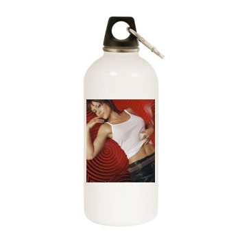 Alyssa Milano White Water Bottle With Carabiner