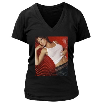 Alyssa Milano Women's Deep V-Neck TShirt