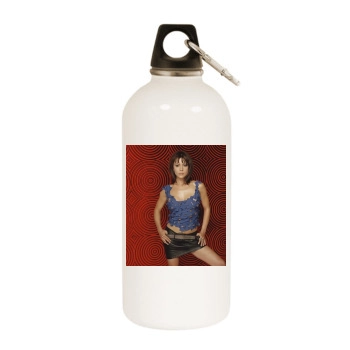 Alyssa Milano White Water Bottle With Carabiner