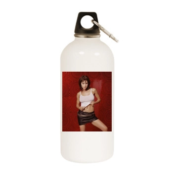 Alyssa Milano White Water Bottle With Carabiner