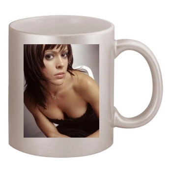 Alyssa Milano 11oz Metallic Silver Mug